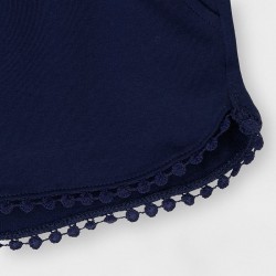 Pantaloni scurti fete diverse culori Mayoral 607M bleumarin detaliu