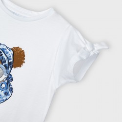 Tricou maneca scurta alb Mayoral 3016M detaliu