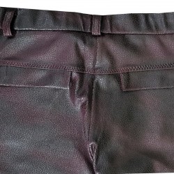 Pantaloni fete piele ecologica 3005I spate buzunare