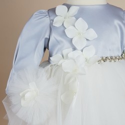 Compleu botez fete 2 piese 1962B parte de sus satin