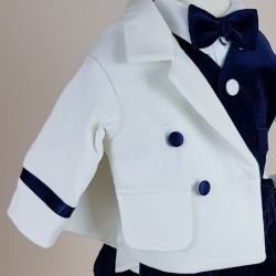 Compleu botez baieti 6 piese 8353B sacou