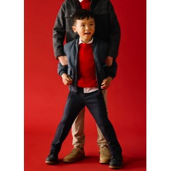 Pantaloni chino baieti navy...