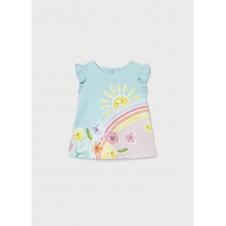 Rochie din bumbac, turcoaz,...