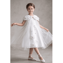 Rochie elegantă albă cu bolero