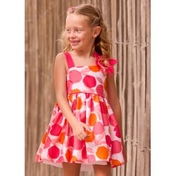 Rochie bumbac roz/alb, Mayoral